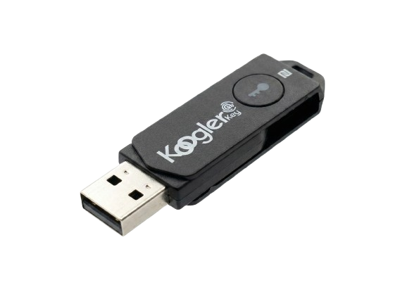 Koogler Key - מפתח אבטחה פיזי FIDO2 עם NFC ו-USB-C לאימות דו-שלבי מאובטח