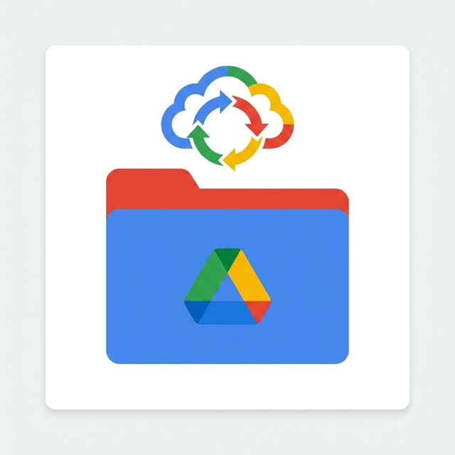 אייקון מדריך סנכרון קבצים מקומי עם Google Drive