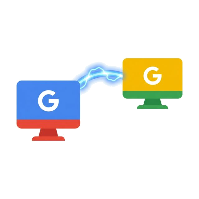 אייקון מדריך שליטה מרחוק באמצעות Chrome Remote Desktop